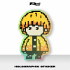 Kuruu Sticker Pixel Hologram Anime Kimetsu no Yaiba/KNY - Zenitsu