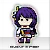 Kuruu Sticker Pixel Hologram Anime Game Genshin Impact - Raiden Shogun