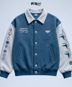 Alternative view of Varsity Jacket - Kuruu Trainer Pokemon Varsity Jacket