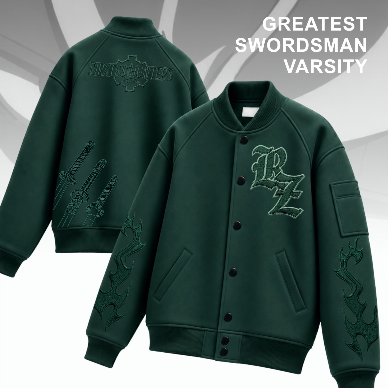 Varsity Jacket – Kuruu Greatest Swordman Varsity Jacket