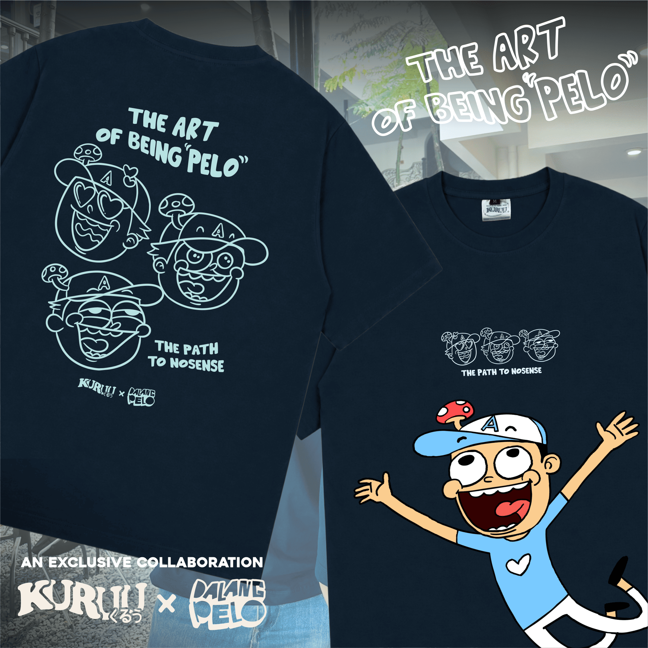 Kaos Baju Kolaborasi Kuruu X Dalang Pelo
